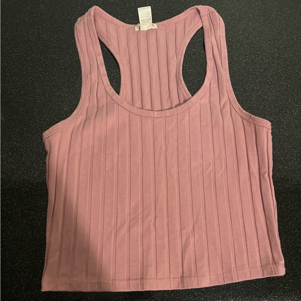 Bozzolo Mauve Ribbed Tank Top